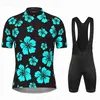 Heren Trainingspakken Nieuwe Heren Fietskleding Bloem Zomer Bicycs Jersey Sets Mountainbike Bib Shorts Motocross Triathlon Maillot ShirtH2421