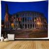 Tapestries Roman Coliseum Tapestry Landmark berömda forntida byggnader landskap vägg hängande dekor för sovrum vardagsrum sovsal