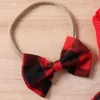 Sukienki dla dziewczynek dziewczyny bowknot sukienka maluch jesienna długie rękaw w kratę druk czerwony księżniczka Bożego Narodzenia Party Casual Vestidos