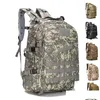 Backpacking Packs 45l Militära taktiska väskor Ryggsäck Army Molle Assat väska Män utomhus vandring Trekking Cam Fishing Hunting Camo Rucksa Dhxnr