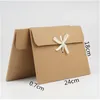 10st 24 18 0 7cm Brown Silk Scarf Gift Paper Box Kraft Paper Envelope Bag Vykort Packing Box PO DD DVD Packaging270a