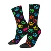 Skarpetki męskie szczęśliwe retro kolorowy pies harajuku hip hop Casual Crew Crazy Sock Gift Wzory wydrukowane