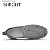 Roller Shoes SURGUT Summer Mens Shoes Loafers Breathable Casual Style Mesh Loafers Leather Brand Shoes Moccasins Man Soft Luxury Sneakers Q240201
