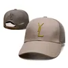 Casquette de baseball en toile de designer pour hommes Casquettes de baseball Casquettes de baseball pour femmes Casquette de baseball avec lettre brodée Chapeau de soleil d'été Chapeaux de tendance de camionneur Casquettes de couple de rue Logo Y