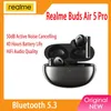Realme Buds Air 5 Pro Tws Earphone 50dBアクティブノイズキャンセル真のワイヤレスヘッドフォンBluetooth 5.3 LDAC 11のLDAC