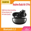 Realme Buds Air 5 Pro TWS Earphone 50dB Aktivt brus som avbryter True Wireless hörlurar Bluetooth 5.3 LDAC för 11