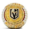 Met zijstenen 2022 2023 Golden Knights Stanley Cup Team Champions Championship Ring met houten displaydoos Souvenir Mannen Fan Gift Dhqqs