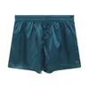 Underpants 1pc Men's Shiny Satin Boxer Shorts Solid Color Beach Bottom Sleep Pajamas Nightwear Homewear Casual Man Panties
