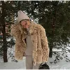 Pele feminina de luxo moda fofo falso casaco feminino engrossar quente manga longa jaqueta feminina 2024 inverno outono chique senhora streetwear