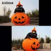 vendita all'ingrosso Grande gatto malvagio nero gonfiabile con decorazione pazza della festa di Halloween della zucca