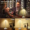 Table Lamps Nordic Luxury Metal Lamp Touch Rechargeable Cordless For Bedroom Restaurant Night Light Romantic Desk