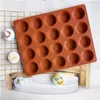 Baking Moulds 20Cavity Round Disc Silicone Mold Circle Epoxy Resin Soap Tray Chocolate Cake Pie Custard Tart Muffin Eggs Bakeware Tools