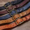 Gürtel 3,8 CM Dicke Italienische Rindsleder Kupfer Schnalle Echtes Leder Casual Jeans Gürtel Männer Hohe Qualität Retro Luxus Männlich Strap cintos