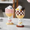 Mugs Cute Cartoon 3D Bear Goblet Creative Handmade Ceramic Drink Mug Dessert Ice Cream Cup Home Holiday Party Decor Cups Gift