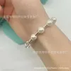 Tiffanyjewelry -keten voor designer voor Dames Tiffanybracelet sieraden S925 Sterling Silver Pearl Bracelet Hard Slijtage Makband Fashion Simple Dames Bracelet