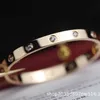 Original 1to1 C-arter Bracelet 18k Screw Rose Gold CNC Craft Wide Plate No Drill 4 10 Love Snap Second Generation 1JB7G