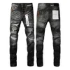 paarse jeans designer jeans voor heren Rechte skinny broek jeans baggy denim Europese jean hombre herenbroek broek biker borduurwerk gescheurd voor trend 29-40 J9018