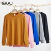 Women's T Shirts 100 Heavy Cotton Long Sleeve Shirt Men Hip Hop Solid O-neck Oversize Tee Plain Tops High Quality Women Y2K Tshirt 230gsm