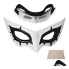 Party Masks Hero Joker Mask White Abs Cosplay Prop Comic Con Halloween Party Masque Half Face Eye Drop Delivery Home Garden Festive Pa Dhbaz