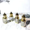 Bottiglie di stoccaggio Stile Beauty Roll-on Bottiglia di olio essenziale Contenitore di profumo ricaricabile dorato Vuoto