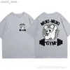 Herren T-Shirts Anime Demon Slayer Uzui Tengen Print T-Shirts Unisex Lustige Ninja Mäuse Muki Gym T-Shirt Muskelmaus Übergroßes T-Shirt Q240201