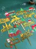 Cake Tools 2024 Christmas Toppers Ins Style Acrylic Merry Year Decorations for Kids 1st Xmas Noel Navidad