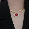 Choker riteye tröja kedjor medeltida stil halsband för kvinnor blandar färg kristall vintage eleganta smycken exqusite krage para mujer