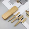 Bamboo Box Pens Nature Wood Fountain Pen مع حالة تخزين Clegraphy Writing Supplies STANTERAY OFFICE SCHING 240124