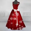 Casual Kleider Rot Plaid Weihnachten Frauen 1950er 60er Jahre Vintage Robe Swing Pinup Party Kleid Sexy Ärmellose Spitze Up Weihnachtsbaum drucken Vestido