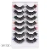 7 Pairs Colorful False Eyelashes D Curl Natural Fluffy Colored Makeup Faux Eyelash Lashes extensions Russian Volumes