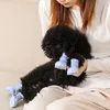 犬のアパレル4PCS犬用のペットレインシューズブーツラバーブーツポータブルアンチスリップ防水猫S/M/L 3サイズ