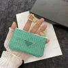 Kvinnor Män Purses Mens Key Coin Clutch Mini Bag Wallet Purse Purse Läder Läder Plånböcker Coin Purse Kreditkort Keychain Dragkedja Pocket Damer Handväskekort Kortpaket