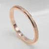 Bagues de cluster ZN Classic Matte Rose Gold Couleur Style Bague de queue mince bande de mariage pour femmes titane acier mode bijoux de doigt