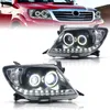 Bil Turn Signal Head Light Assembly för Toyota Hilux LED DAYTIME Running Headlight 2005-2014 High Beam Projector Lens