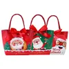 Kerstversiering Party Gift Bag met draagbaar touw Kerstmis voor Cookie Candy Merry Year Verpakkingsbenodigdheden