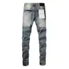 Jeans roxo designer jeans para homens calças retas skinny jeans baggy denim europeu jean hombre calças masculinas calças motociclista bordado rasgado para tendência 29-40 j9042