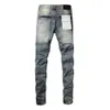 jeans viola jeans firmati per uomo Pantaloni skinny dritti jeans larghi denim europeo jean hombre pantaloni da uomo pantaloni biker ricamo strappato per la tendenza 29-40 J9042