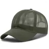 Ball Caps Lage Full Mesh Baseball Cap Effen Kleur Zonnebrandcrème Buitensporten Kamperen Wandelen 6-Panel Voor Snapback Trucker Dropship