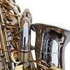 Japan jazz NUOVO A WO37 Sassofono contralto Ottone Nichel Argento placcato Chiave d'oro Strumenti musicali professionali Bocchino per sax con custodia e accessori