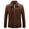 Haining Fur Coat Mink Middle Designer Age Mens Frabel -Side -Side Wharing Chicked Whare Leather Winter Clothing 8RMD