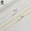 ORSA JEWELS, натуральное серебро 925 пробы, цепочка на шею со скрепкой, 69312 мм, базовое звено, ожерелье для мужчин и женщин, ювелирные изделия SC39 240125