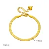 Colar de corrente de cobra de ouro amarelo 14k pulseiras para mulheres meninas novo conjunto de joias à prova d'água presente de casamento