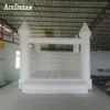 Comercial 10x10ft White Bounce House 10x10ft Inflável Full PVC Jumping Bouncy Castle Bouncer Castles Jumper com ventilador para eventos de casamento festa 001