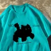 メンズTシャツアメリカンソリッドカラーミニマリストキャットプリント半袖Tシャツの男性と女性サマーインインヴィンテージルーズフィッティングカジュアルカップルToph2421