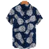Camisas casuais masculinas oversized floral havaiano traje praia férias y2k vintagetropical fruta padrão mens designer roupas venda