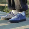 Rullskor joiints vul skor för män äkta läder skateboardskor mocka casual sneakers blå män sport promenad skor q240201