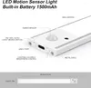 Luzes noturnas Xiaomi sem fio LED luz sensor de movimento USB recarregável para armário de cozinha lâmpada quarto decoração