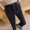 Abiti da uomo Pantaloni da uomo in velluto a coste a righe elastici in vita di alta qualità Pantaloni da uomo casual da lavoro caldi addensati Pantaloni sociali da ufficio