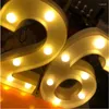 Party Decoration Adult Birthday 18/20/30/40/50/60 Number LED Lights Anniversary Night Light Lamp Event Supplies