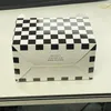 Present Wrap 2st Checkered Racing Treat Boxes Cardboard Black and White Candy Goodies for Kids Race Car Theme Birthday S
